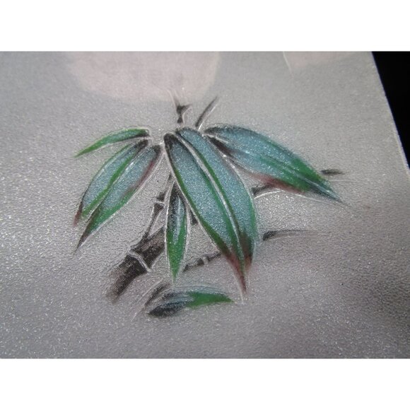 Bamboo On White Tutanka Japanese Musen Shippō Wireless Cloisonne Over Copper GUC - Picture 2 of 13